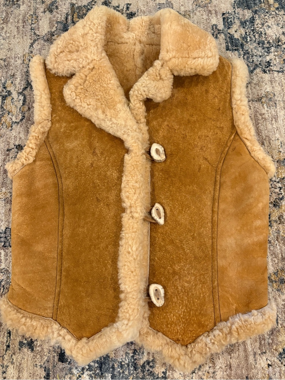 Vintage Authentic The Sheepherder Shearling Genuine Sheep Skin Vest Colorado